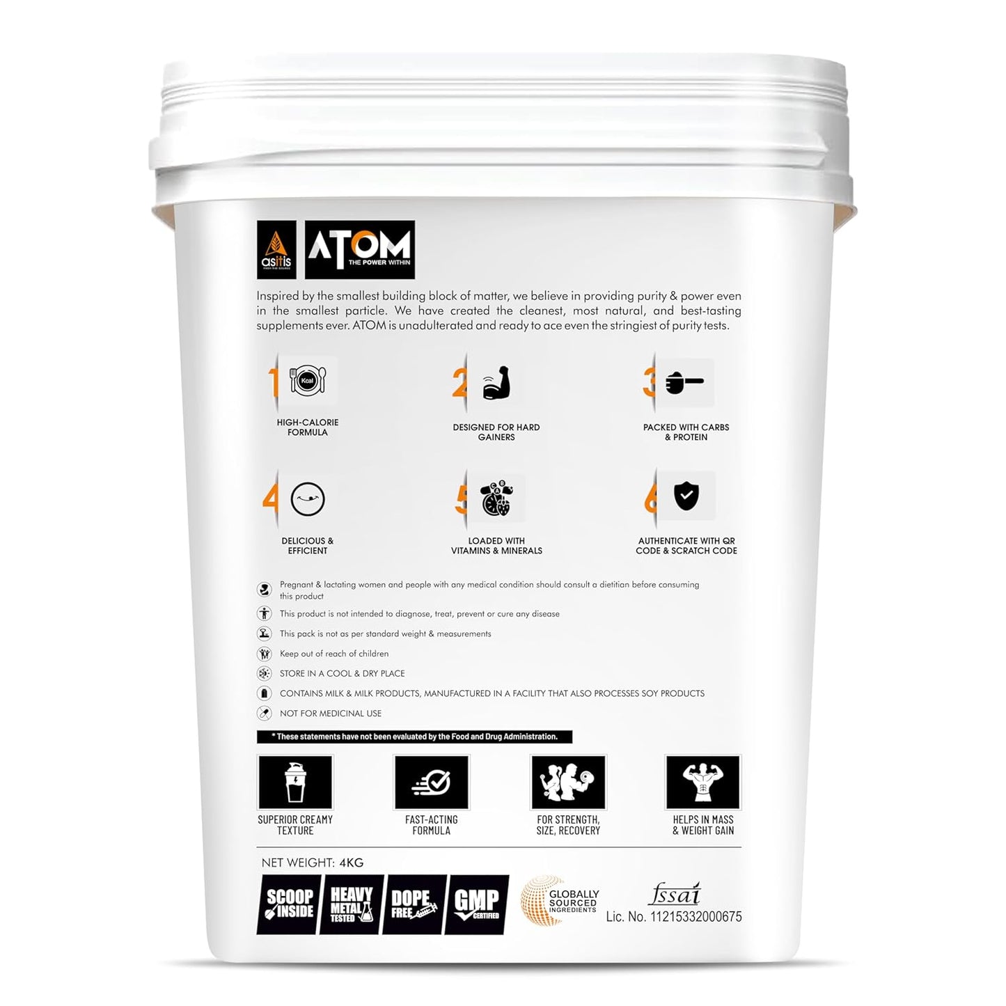 ATOM PWR Weight Gainer 4kg